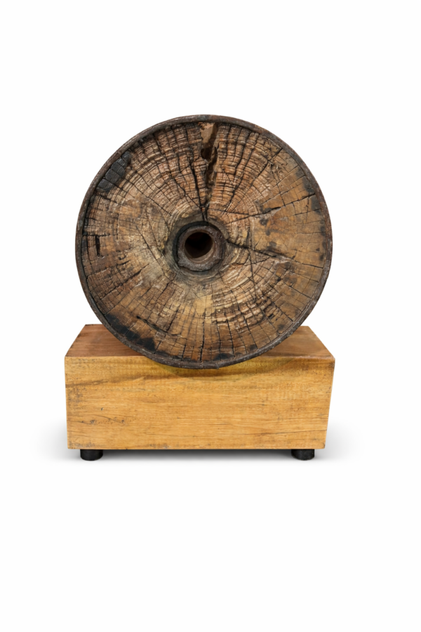 Escultura rueda madera WANDERS