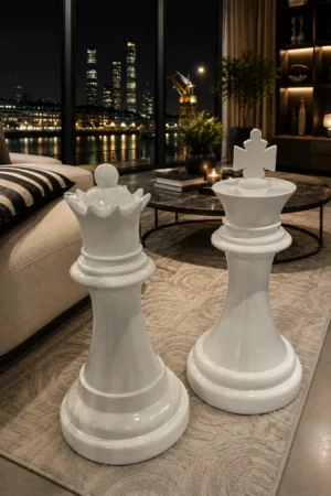 ajedrez_living_puerto_madero_web Dúo White King & Queen